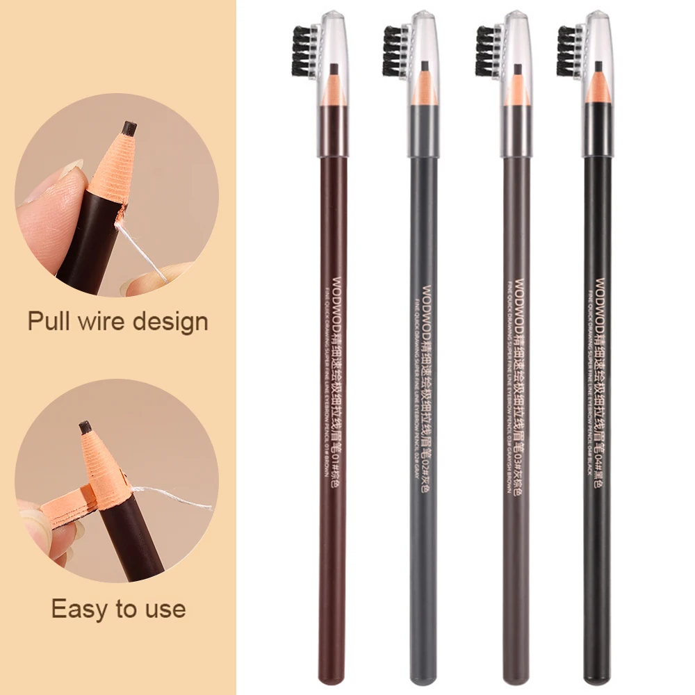 Pull Line Wenkbrauw Pen Waterdichte Wenkbrauw Tattoo Tint Enhancers Blijvende Cosmetische Professionele Make-Up Wenkbrauw Lift Wenkbrauw Eyeliner Tool