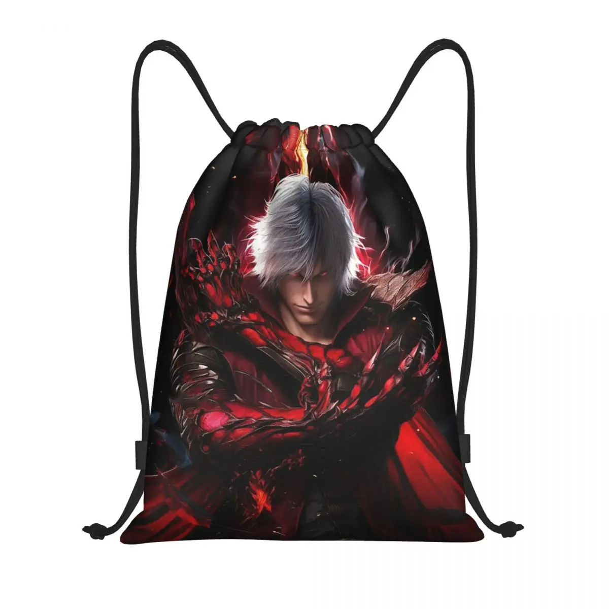 

Devil May Cry Game Backpacks Fashion Drawstring Bags Sports Bag Book Bags for Travel Students