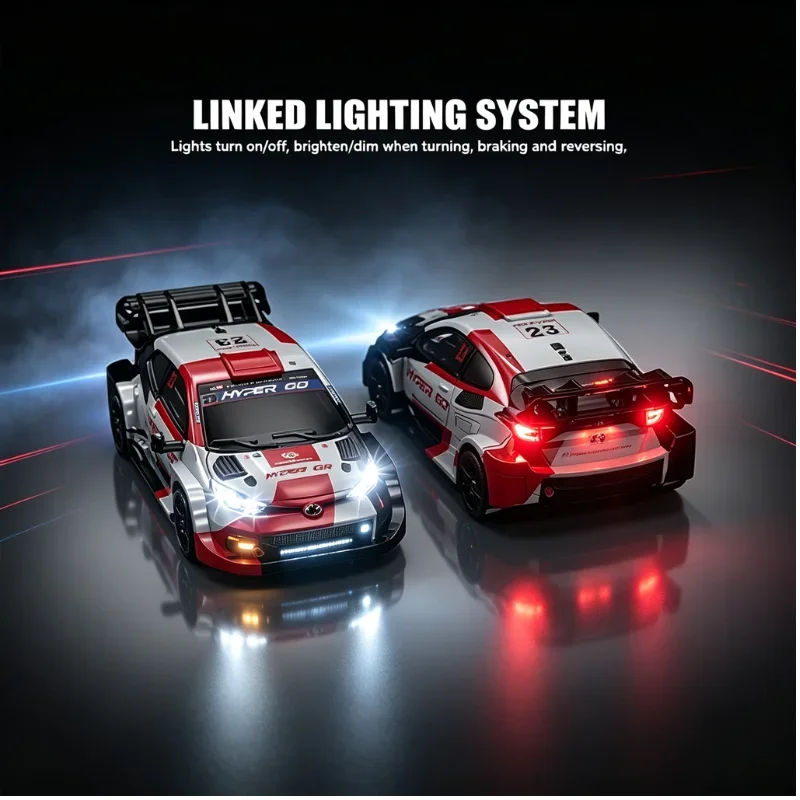 New MJX HYPER GO 43308 1/43 RC Car 4WD 20km/h High Speed RC Rally Racing 2.4G RC Drift Car Mini MJX 43308 2023 GR Yaris Rally1