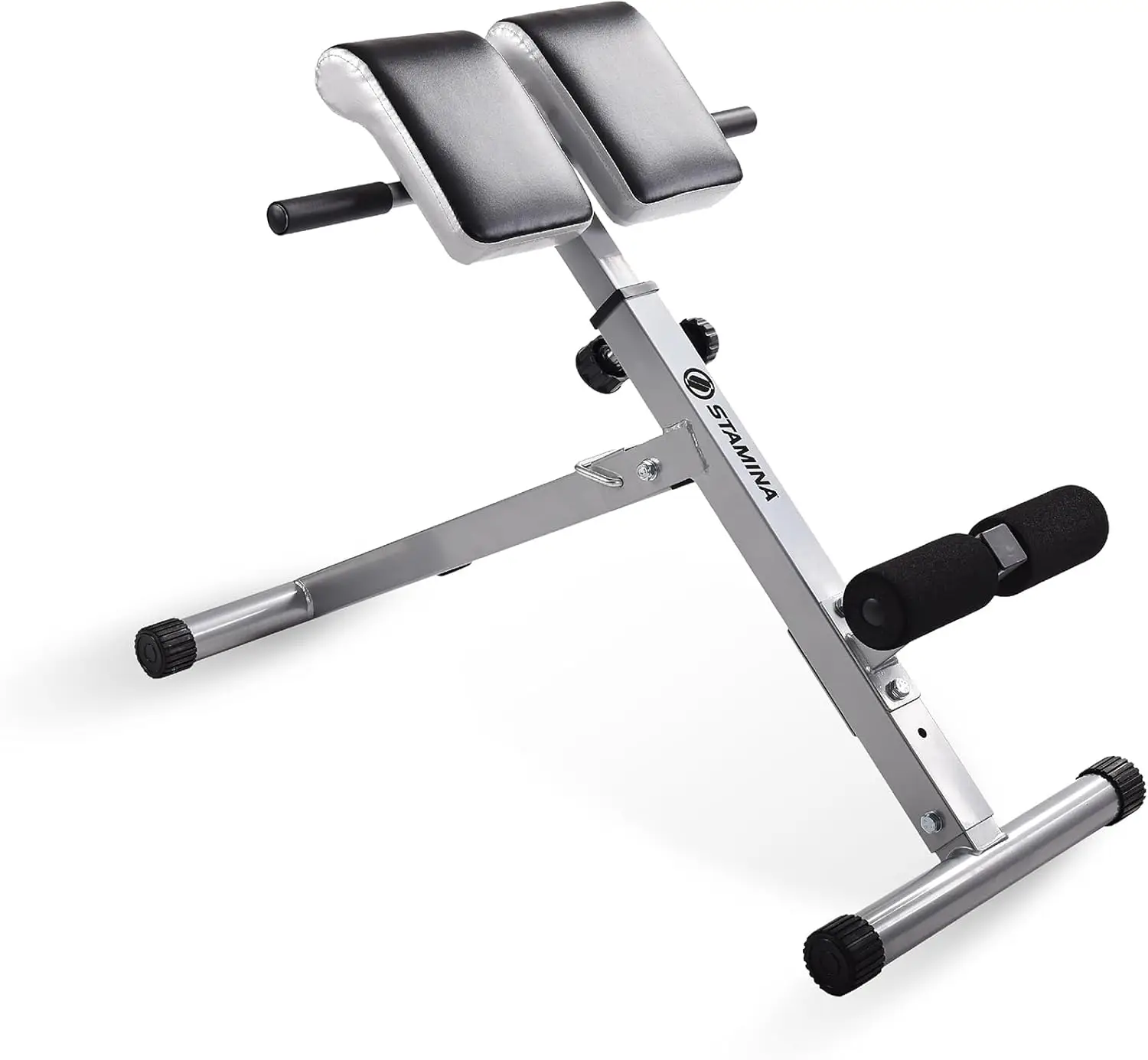 Hyperextension Bench 2014 - Adjustable and Foldable Exercise Bench Roman Chair with Smart Workout App - Up to 250 lbs Weight Cap