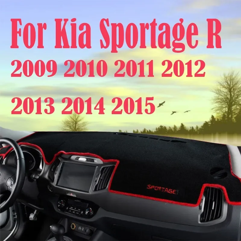 For Kia Sportage 3 Car Dashboard Covers Avoid Light Pad Sun Shade Anti-UV Carpets Mat Accessories 2010 2011 2012 2013 2014 2015