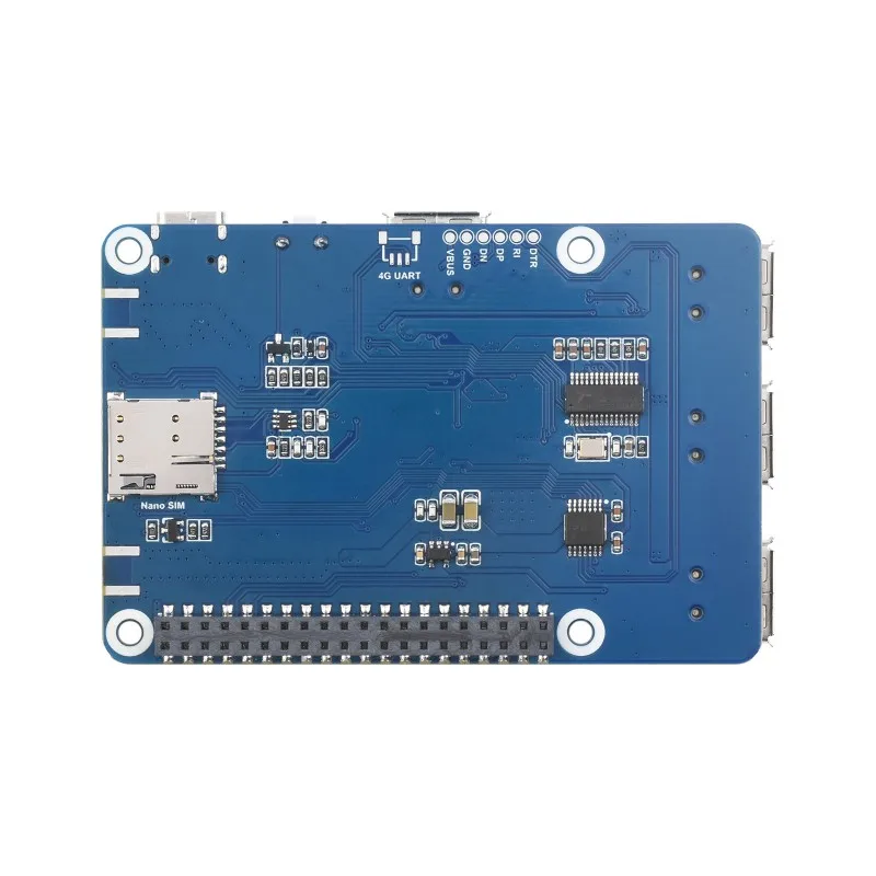 قبعة Cat-1/GNSS لـ Raspberry Pi ، وحدة SIM7670G ، عالمية متعددة الموجات LTE ، دعم 4G ، تحديد المواقع GNSS ، 3x USB