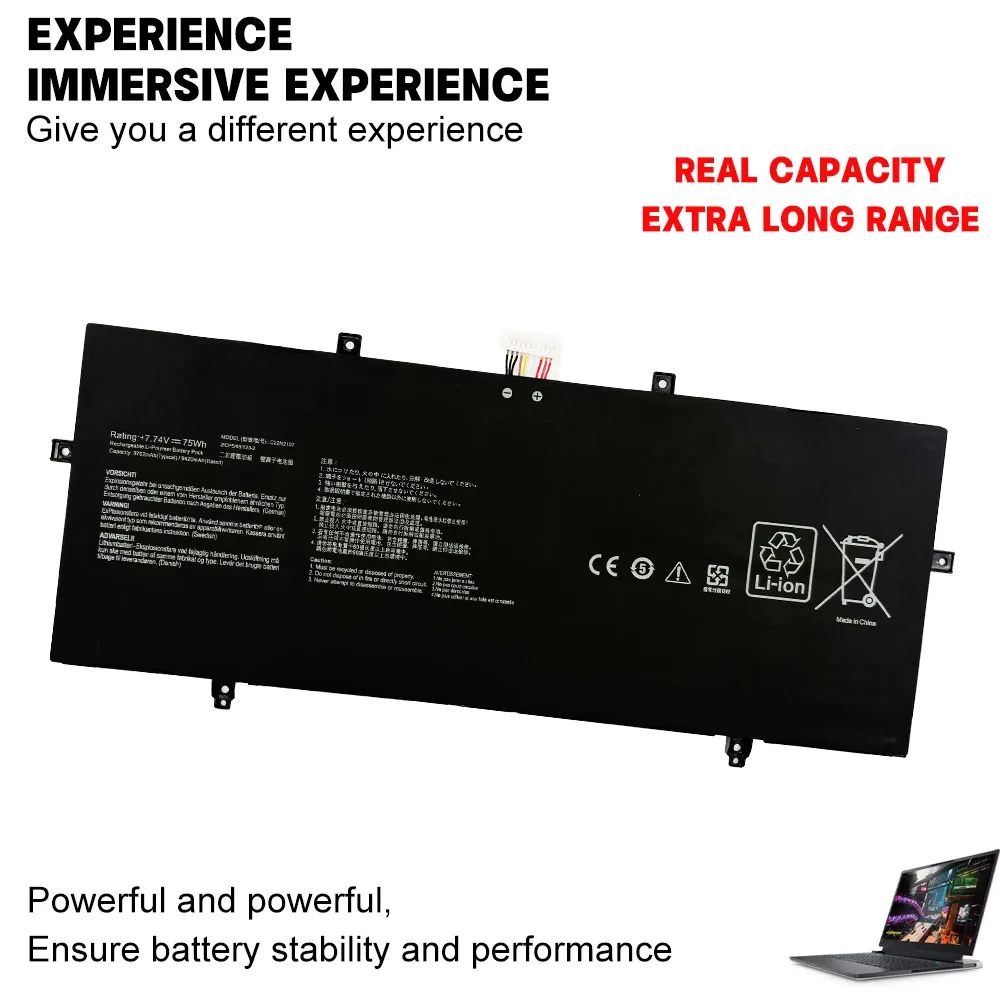 New C22N2107 7.74V 75Wh 9702mAh Laptop Battery for ASUS ZenBook 14 OLED UM3402YA UM3402 UX3402 UM3402YA-KM096W New