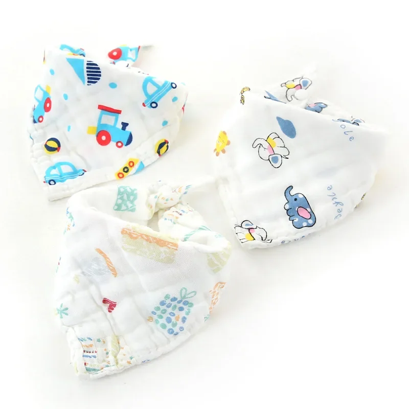 

Gauze Baby Bibs Cotton Super Soft Double Button Infant Cloth Bandana Bib Child Burp Cloth Baby Boy Girl Scraf Saliva Towels