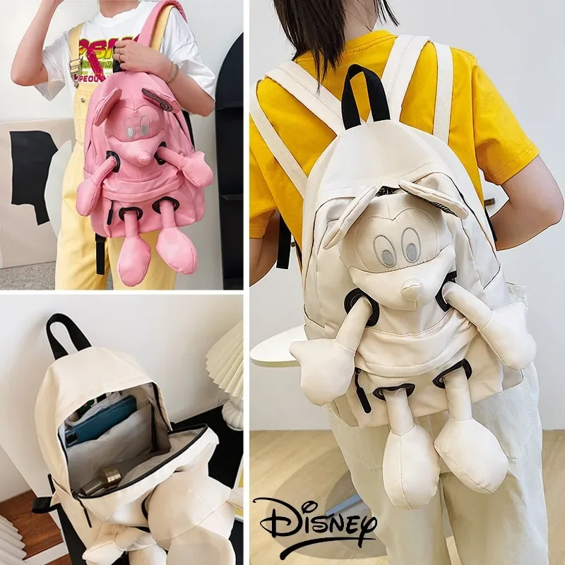 

Disney Mickey Mouse Backpack Funny Large Capacity Men Women Creative 3D Outdoor Travel Storage Student Cute Fashion Schoolbag