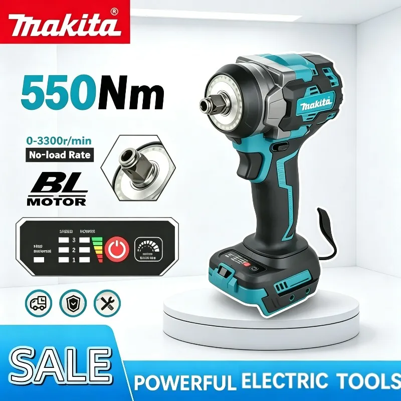 

Power Tool for Electrical Equipment Repair 550Nm 3500IPM Safe High Concentricity High Torsion Cordless Impact Wrench Makita