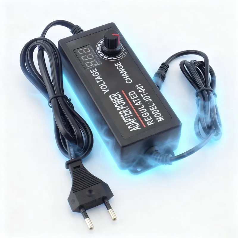 

1/2/5pcs Adjustable AC 100-220V to DC 3-12V 5A Power Adapter Camera Power Supply for Led Strip Light Display Screen Charger B4