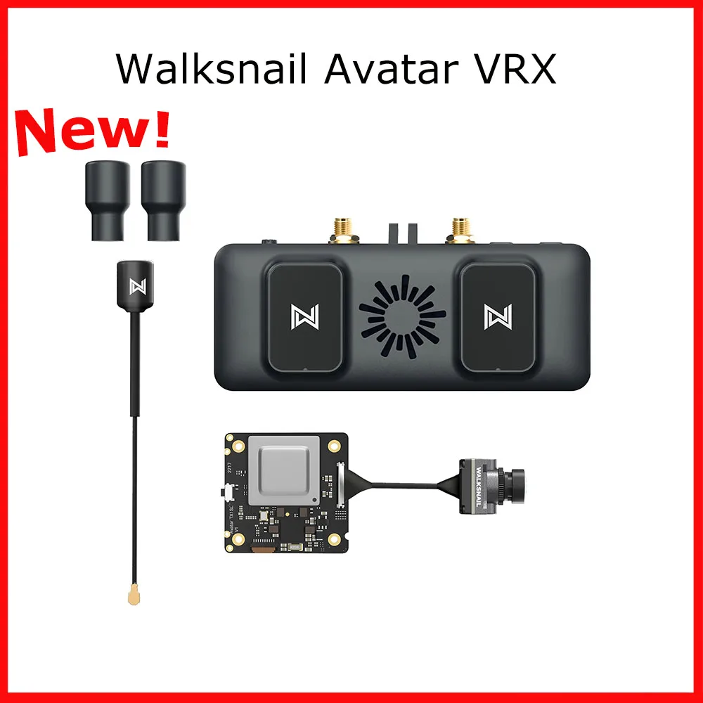 Walksnail Avatar VRX Kit Transmits1080P/60fps with HD Micro/Nano Camera and LHCP Goggles Antenna Supports Canvas for FPV Drone