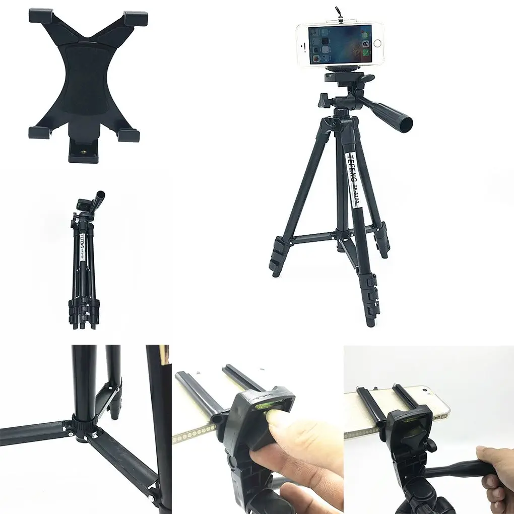 Professional Aluminium Alloy Tripod Monopod Digital SLR Camera Stand DSLR Camera Holder for Canon Nikon Tablet Clip