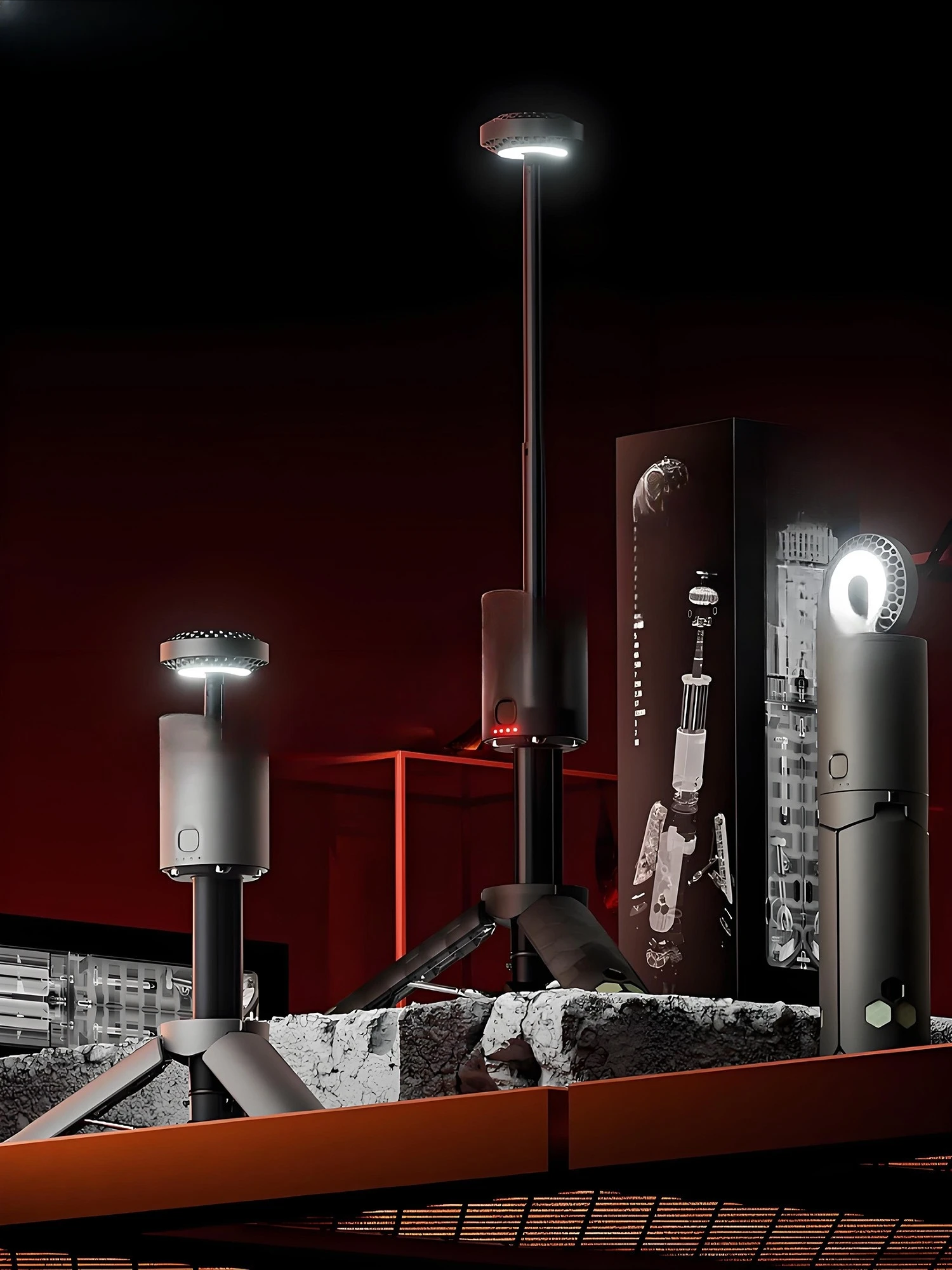 ضوء التخييم في الهواء الطلق، عمر بطارية طويل، سعة كبيرة، المشي لمسافات طويلة، ضوء خيمة قابل للسحب في حالات الطوارئ، مصباح يدوي متعدد الوظائف #3