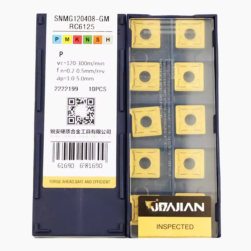

10pcs Original SNMG120404 SNMG120408 GM RC6125 RC6215 RC6225 CNC Lathe Cutting Tools Tungsten Carbide Turning Inserts