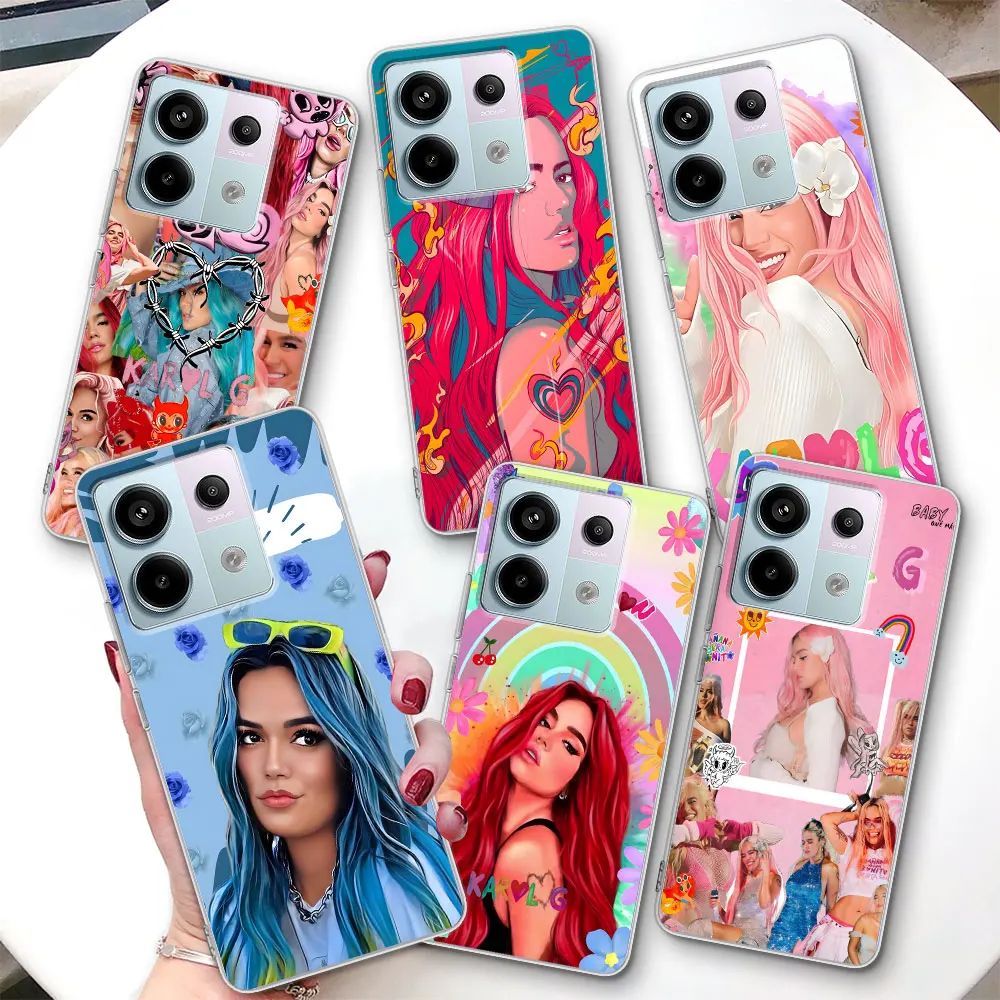 Karol G Fashion Case for Xiaomi Redmi 8A 9 9A 9i 9C 10 8 10C 12 7 7A 12C 10X 10A 9T 6A 6 K40 K30 K20 Pro S2 Y2 TPU Phone Cover