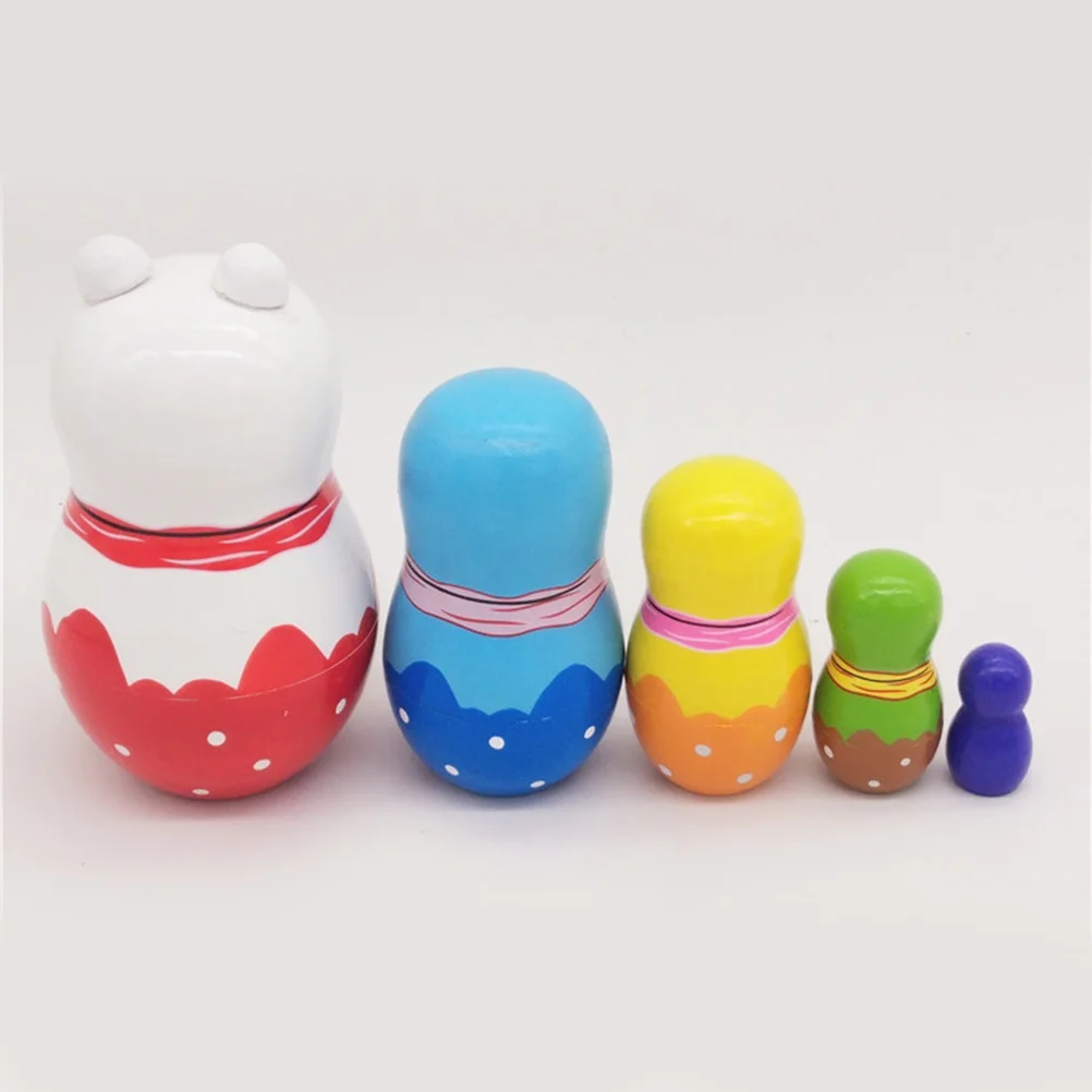 5 個のロシアの入れ子工芸品装飾収納ボックスジュエリーキャンディギフトホームアートコレクション漫画入れ子おもちゃ