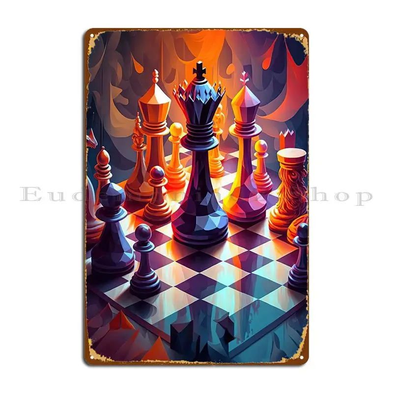 Game Chess Neon Metal Signs Personalized Cinema Plaques Decoration Printing Tin Sign Poster