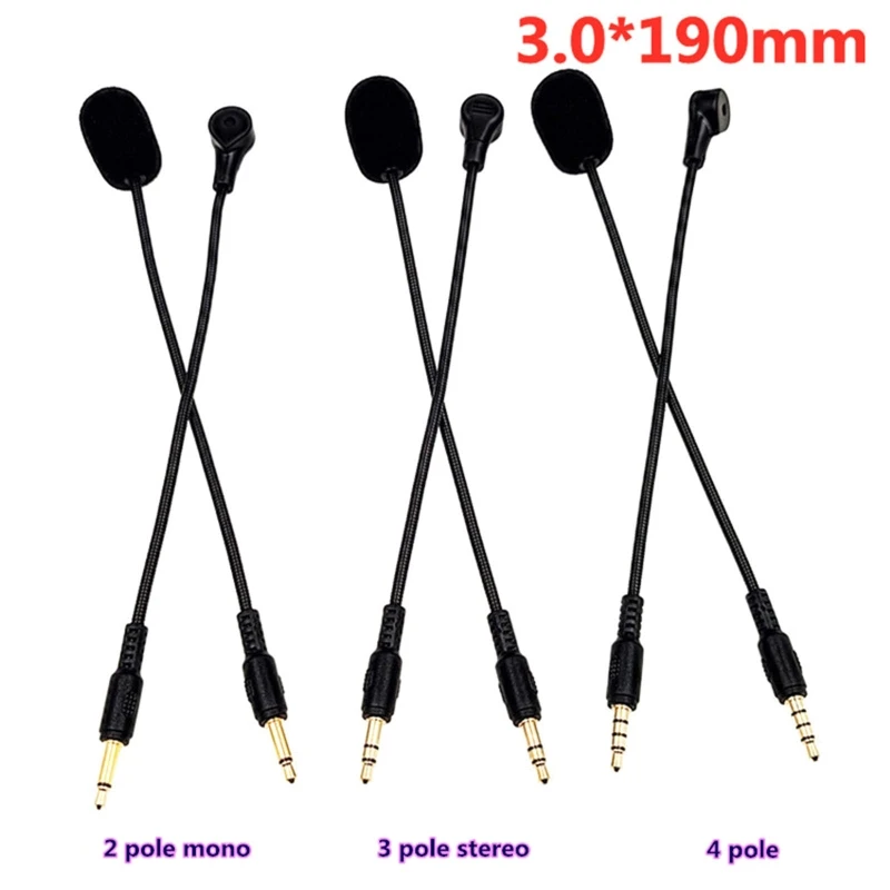 Lightweight Microphone Gaming Headsets Game Mic 3.5mm Plug 500uA Current Consumption Audio Microphone Easy to Install