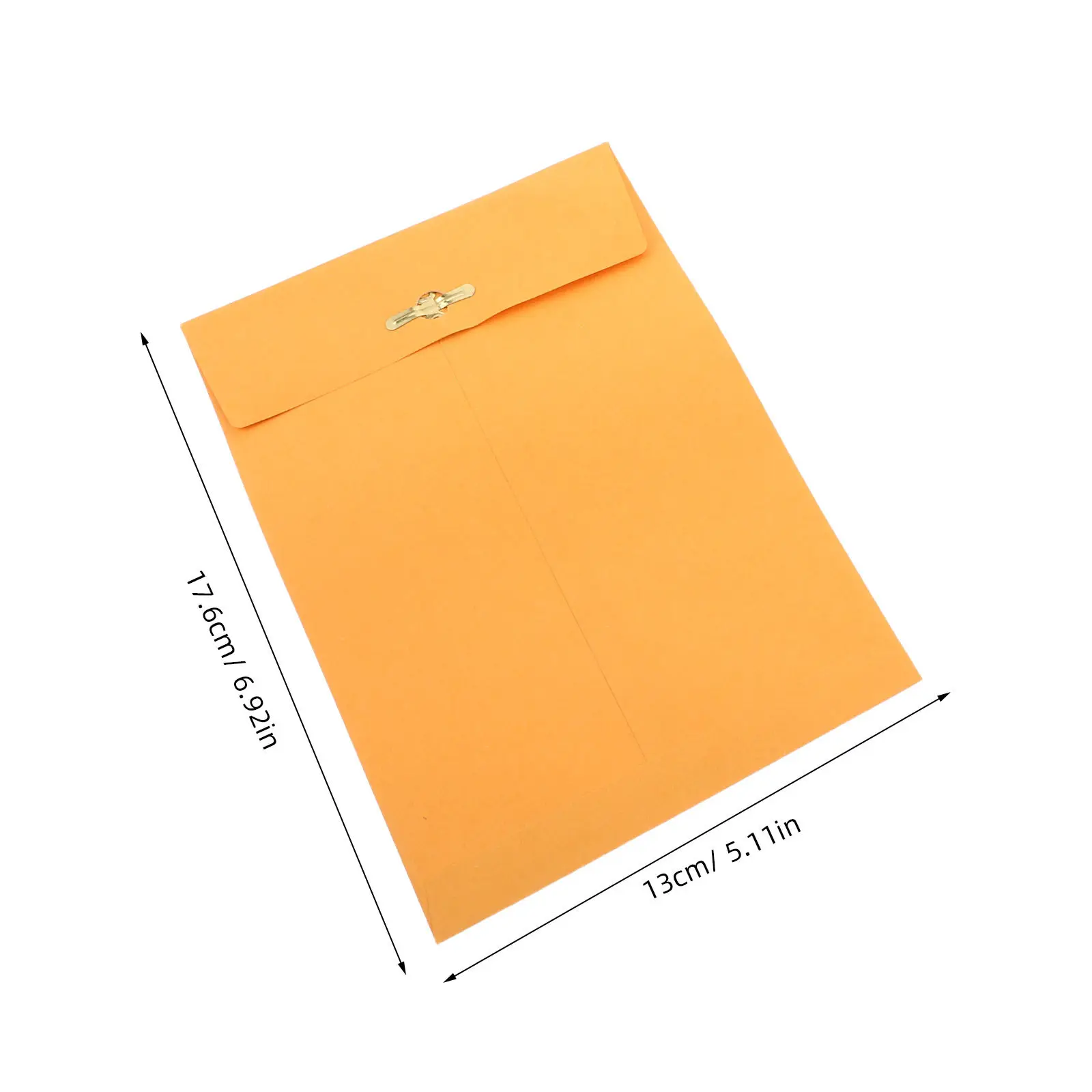 100Pcs Catalog Manila Envelopes Metal Clasp Closure Heavy Duty Paper Mailing Envelopes Document Organizer for Office School