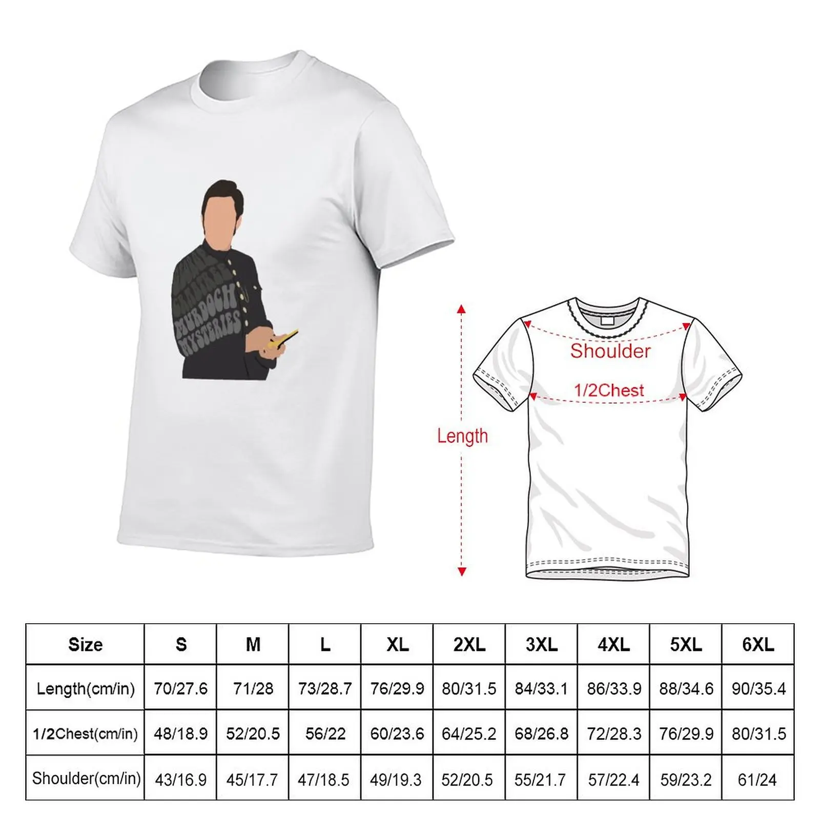 George Crabtree Murdoch Mysteries T-Shirt Basic Casual Short Sleeve Cotton Shirt