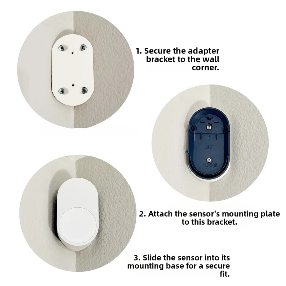 1 PCS ADT Motion Sensor Corner Bracket: Secure 90° Installation For Enhanced Safety Replace Practical Accessories