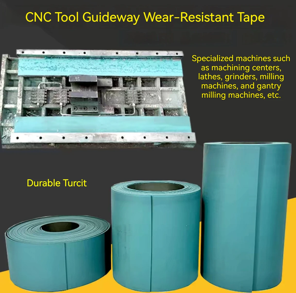 CNC Blue Color TURCIT B Sheet SLYWA Replacement Wear Strip 0.8mm-3.2mm Thickness 100/200/300mm Width Linear Bearing Wear Strip