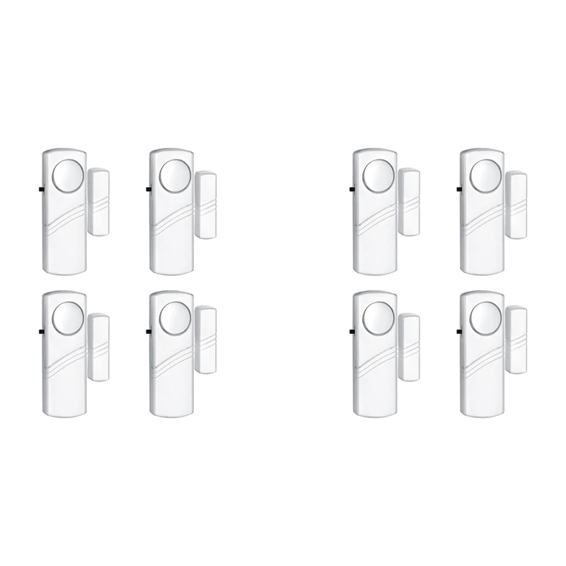 

FULL-8PCS Security Door Window Alarm, Wireless Door Window Burglar Alarm, Doorbell Alarms For Office Window Pool