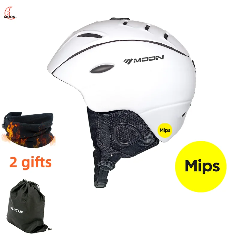 MOON Light-Ski Helmet with Safety Mips Protection, InMolded Snowboard, Winter Skiing, Snow, Adult and Youth