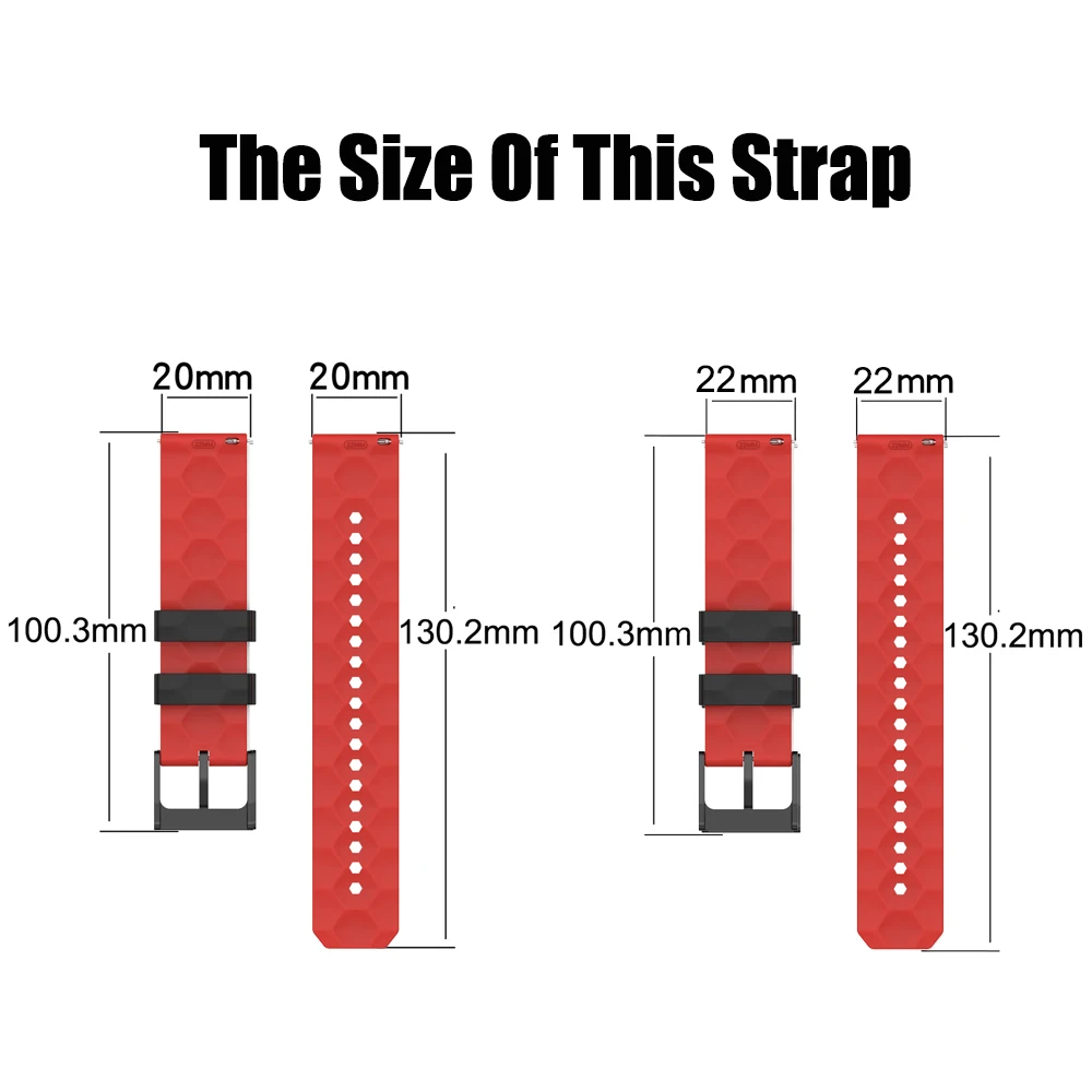 20mm 22mm Two-Tone Football Printed Sport Silicone Band For SUUNTO 9 PEAK PRO /5 PEAK /SUUNTO RACE VERTICAL Watch Strap Bracelet