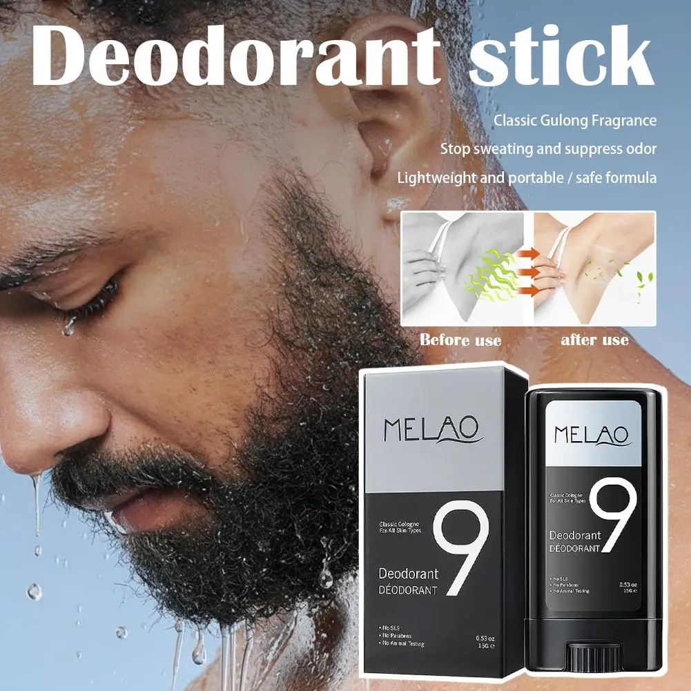 Desodorante Antitranspirante en Barra para Hombre, Limpiador de Axilas, Desodorante Sólido Portátil, Perfume en Barra