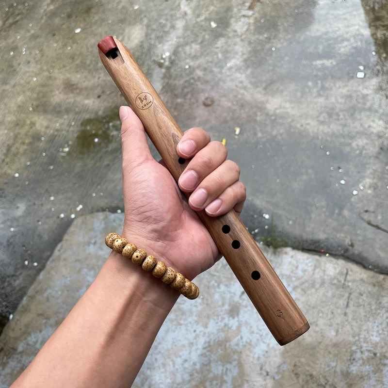 6 ثقوب مزمار قصير G مفتاح خشبي احترافي بيكولو أدوات مسجل محمولة تقليدية مزامير صافرة أمريكية أصلية
