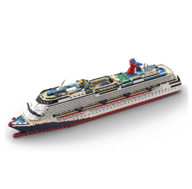 Voorraad 1:375 Schaal Klassieke Cruise Celebration Model Bouwstenen Moc Set Scheepswerf Transport Architectuur Collectie Speelgoed Cadeau