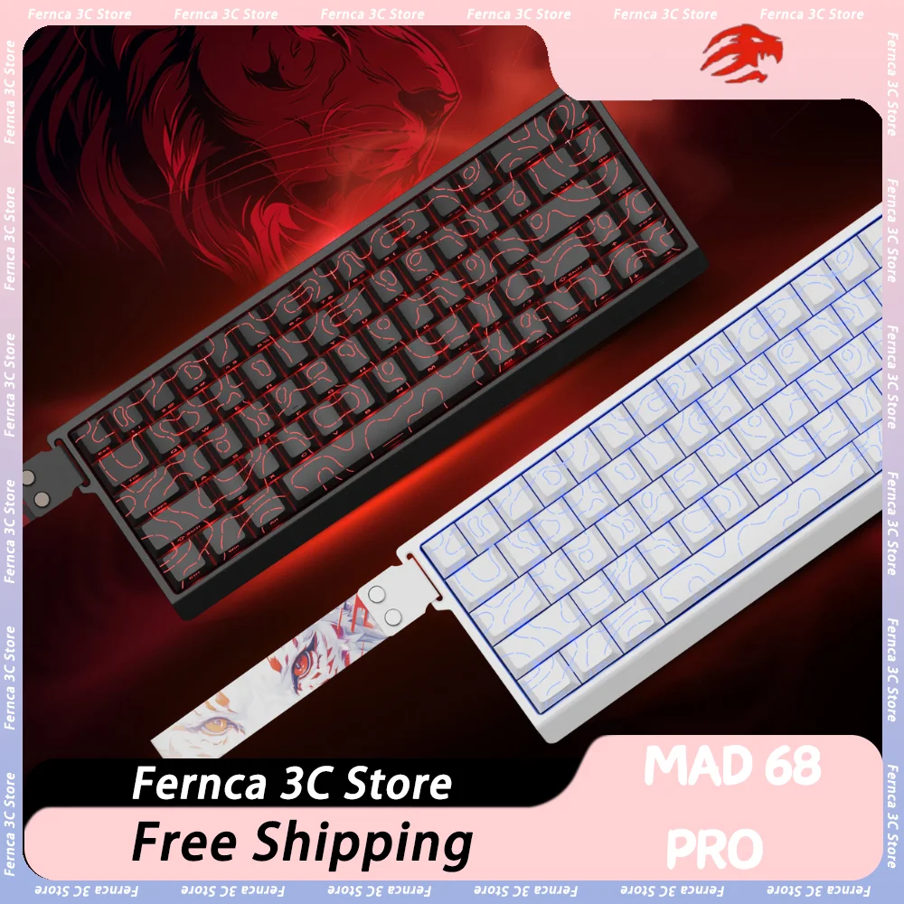 MADLIONS MAD68 Pro Magnetic Switch Mechanical Keyboard 8000Hz Wired Aluminium Alloy Gaming Keyboard Keyboard PC Accessory Custom