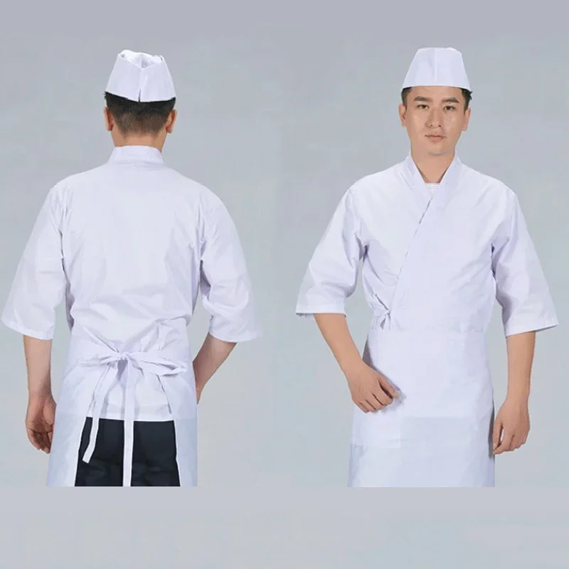 JEMMA LEONG-Quimono de Cozinha Japonesa, Restaurante Sushi, Uniforme de Chef Izakaya Feminino e Masculino, Garçonete e Garçom