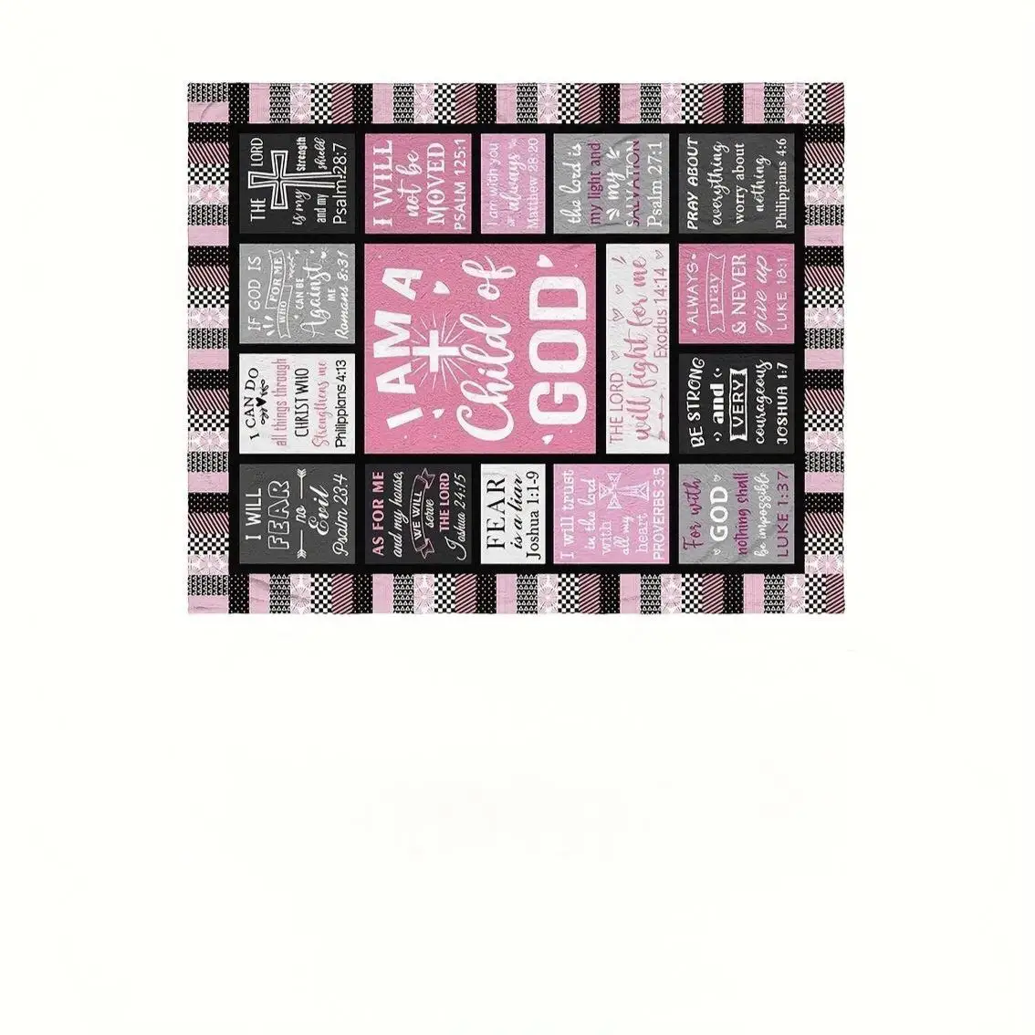 VIKAMA الكتاب المقدس، بطانية الإيمان مزمور الإنجيل الكتب المقدسة الناعمة والصديقة للبشرة غير تساقط هدايا مهرجان الشعر #3