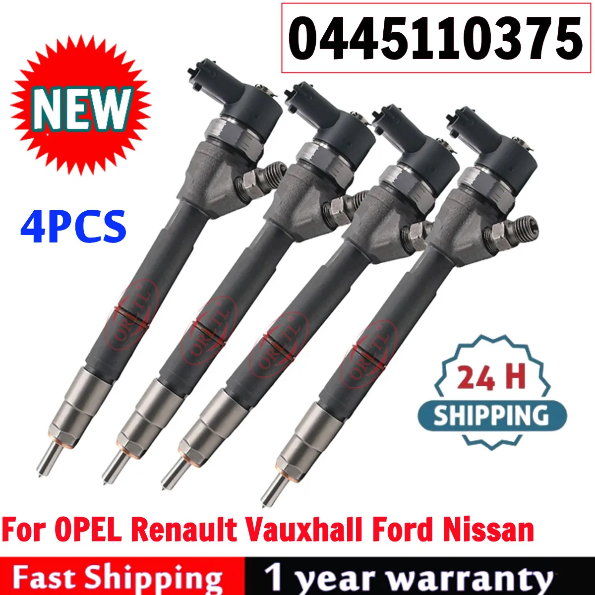 Buse d'injecteur Diesel 0445110375, 4 pièces, 0 445 110 375 pour OPEL Renault Vauxhall Ford Nissan 0445 110 375