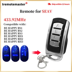 For SEAV BE HAPPY RS2 RS1 RS3 RH1 RH2 RH3 Garage Door / Gate Remote Control 433.92MHz SEAV Remote Control Garage Door Opener