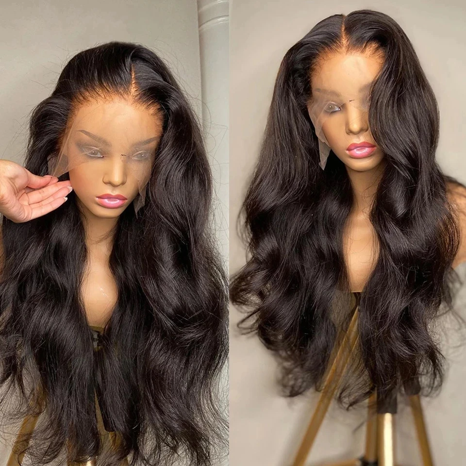 Nicelight Hair 13x4 Lace Front Human Hair Wig Body Wave Wigs For Women Brazilian Sale Pre Plucked Transparent Lace Frontal Wig