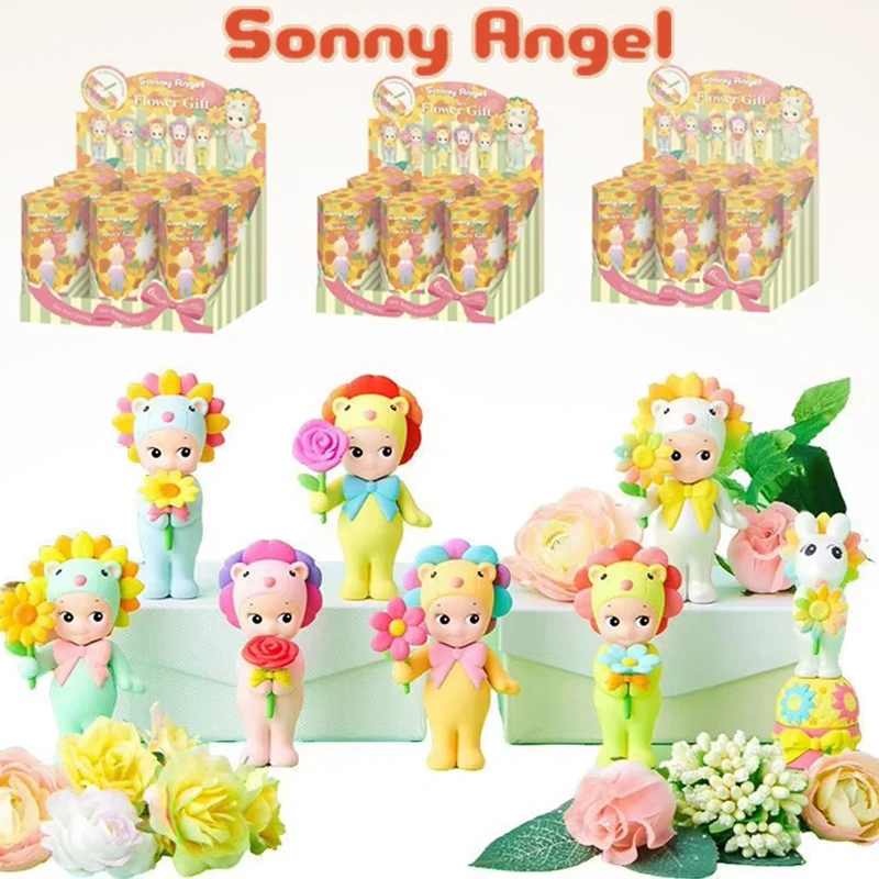 Anime Sonny Angel Flower Series Kids Toys Angel Girls Candy House Series Figurines Trendy Toys Car Decorations Christmas Gifts