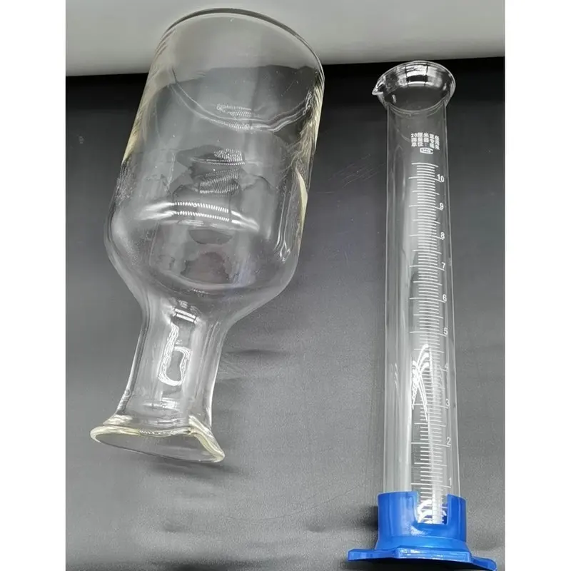 20cm Clear Glass Rainfall Cylinder Home Yard Meteorology Rain Cup Field Hydrology Test Quantitative Rain Collect Equipment
