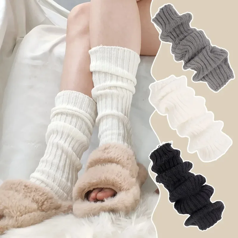 Neue Herbst Winter Frauen Beinlinge Gestrickte Arm Wärmer Japanischen Lolita Y2k Solide Lange Socken Knie Hohe Socken kpop Dance bein Abdeckung