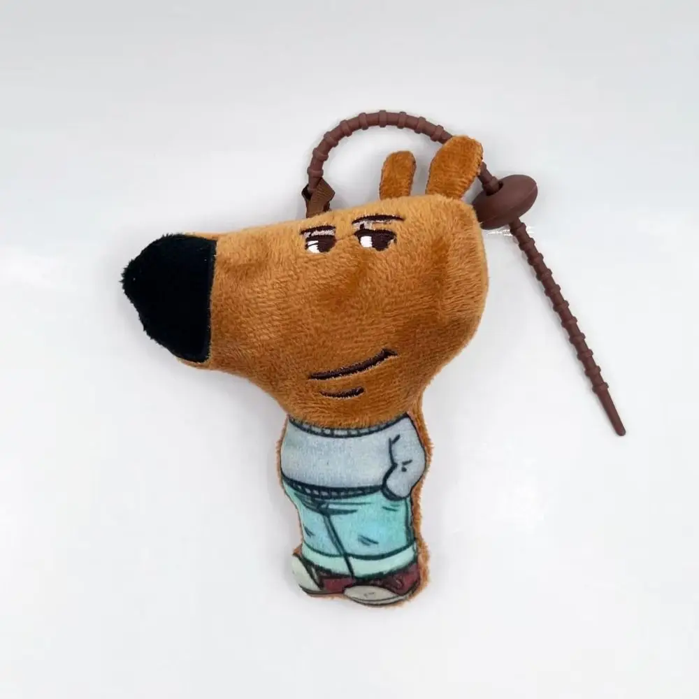 Moda relaxado memes chaveiro de pelúcia mãos em bolsos macio meme chaveiro de pelúcia fofo bonito dos desenhos animados pingente de pelúcia crianças presente