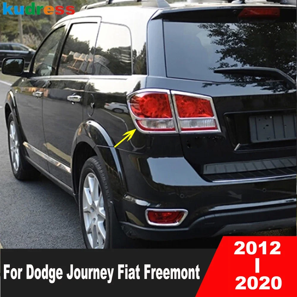 

For Dodge Journey JC Fiat Freemont 2012-2019 2020 Chrome Car Rear Tail Light Lamp Cover Trim Taillight Frame Trims Accessories