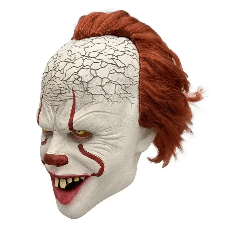 SN88 Horror Joker Maschera Cosplay Spaventoso Pagliaccio Creepy Casco in lattice Carnevale di Halloween Vestire Costume da festa Puntelli taglia unica * # 2@5
