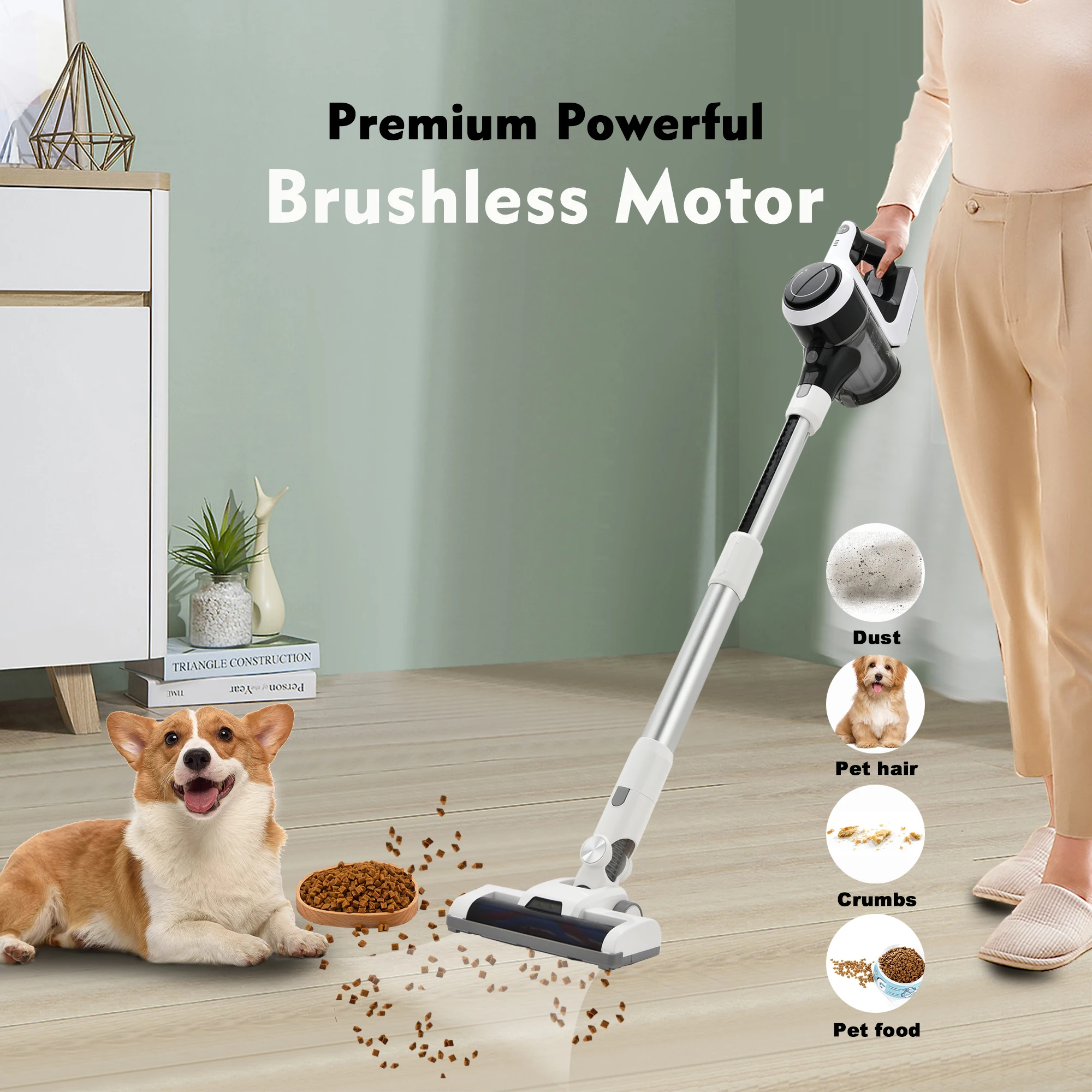 SIPPON Light Carpet Floor Dry Household Handheld Cordless Wireless Mini Handheld Battery Brush Motor Vacuum Cleaner