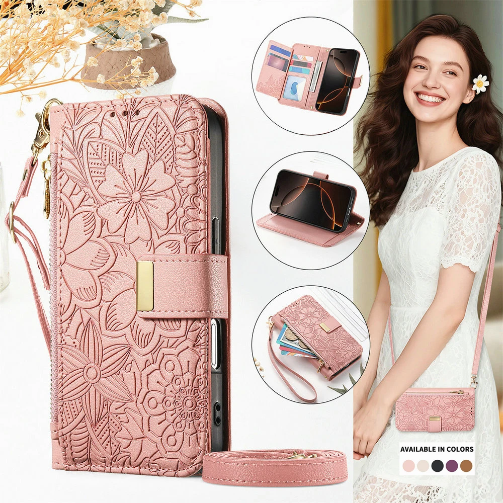Funda de lujo M56 M55 M54 M33 5G, Funda de libro de cuero con cremallera de 6 tarjetas para Samsung Galaxy M36 M16 M06 M13 M23 M12 M04 M40S