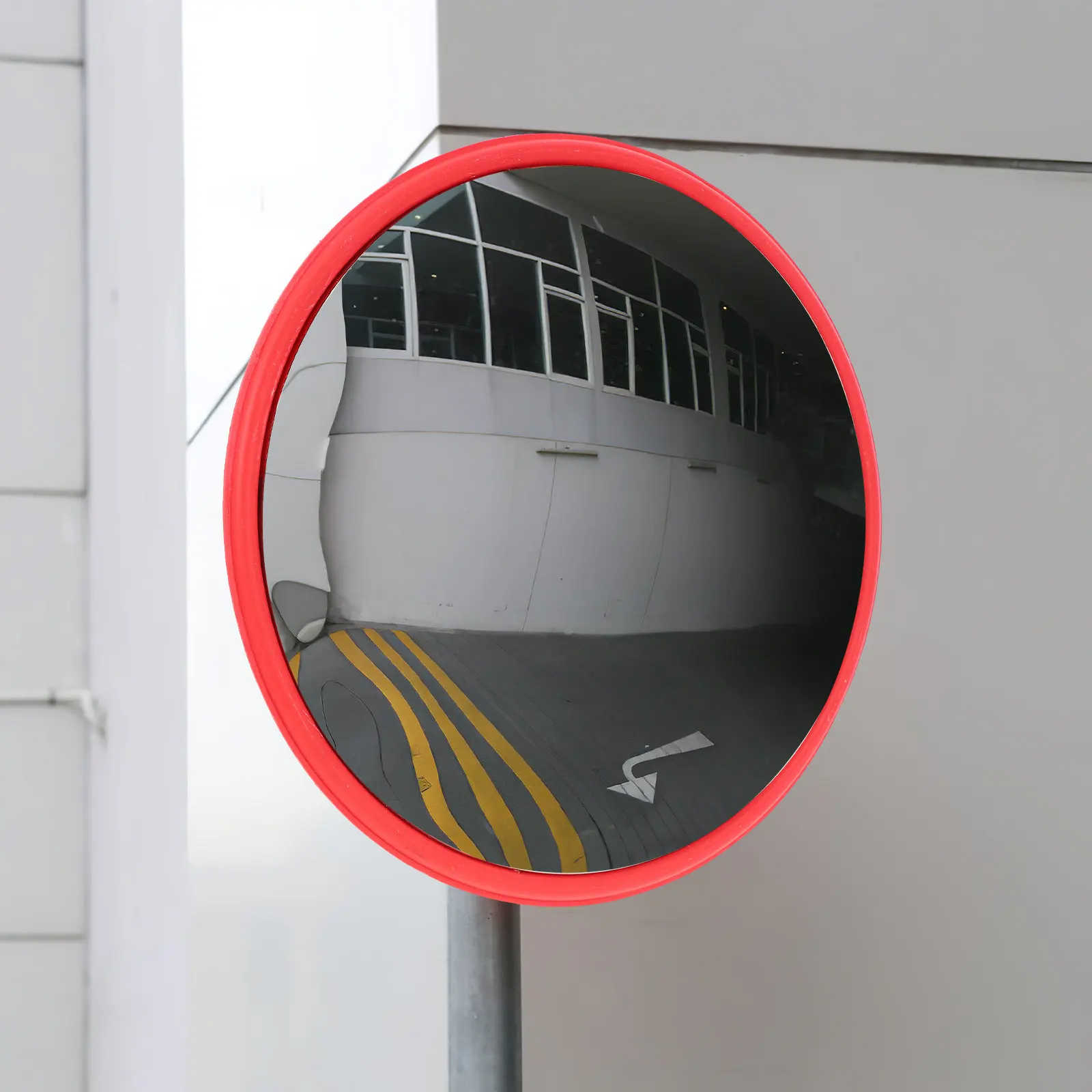 

30Cm Wide Angle Safety Mirror Easy Install with Tools Outdoor Convex Mirror for Road Garage Blind Spot View Outdoor Mirrors