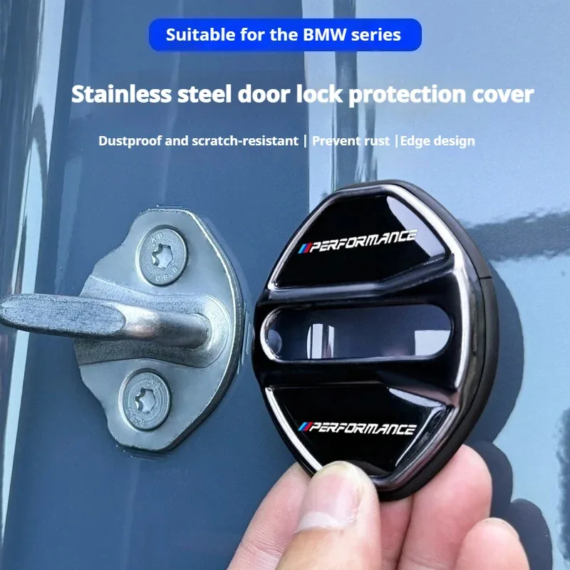 

For BMW 3 5 Series X1 X3 X4 X5 G20 G32 F48 G01 G02 G05 G07 G11 G22 G26 G60 G30 G45 4PCS Car Door Lock Cover Stickers Accessories