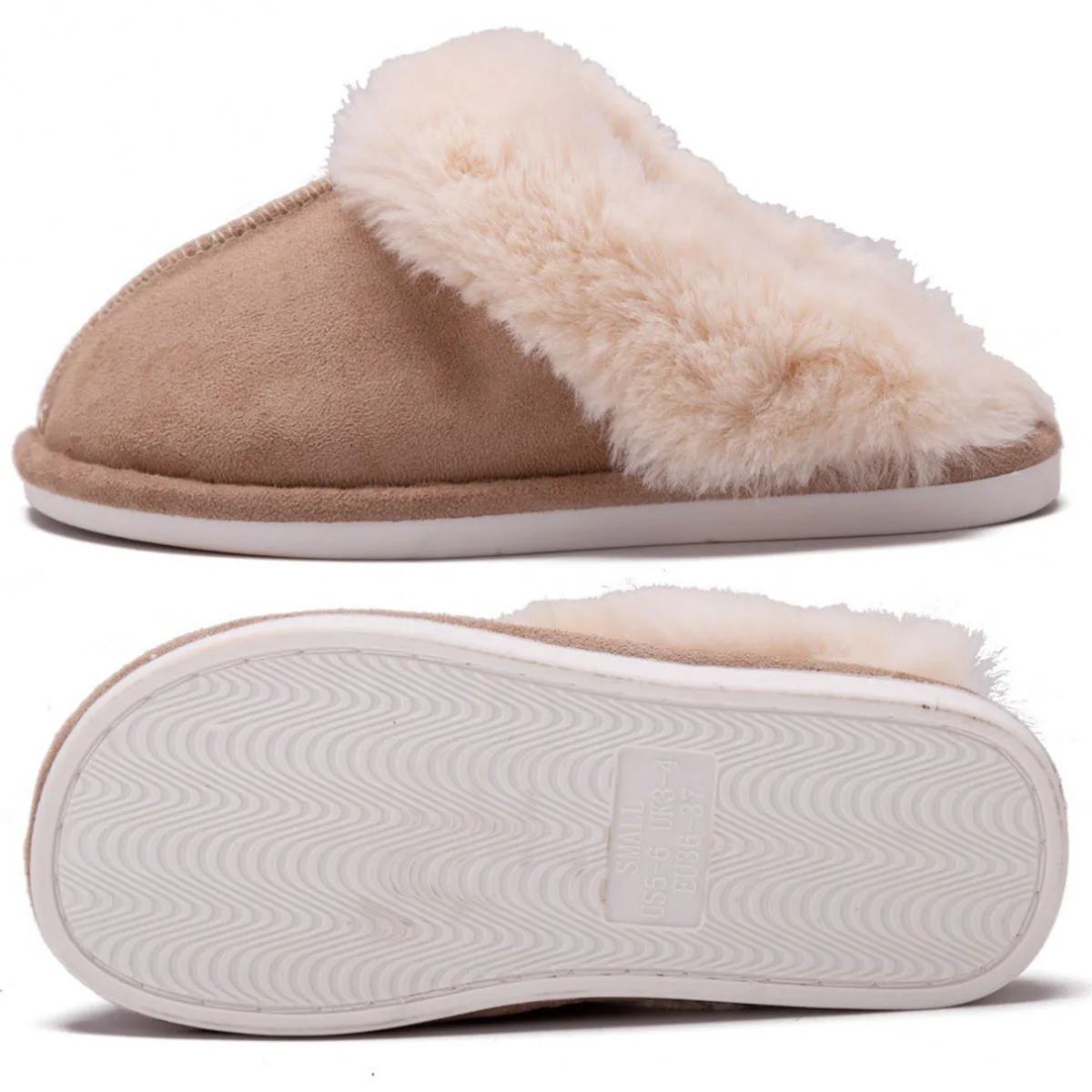 Plush Bedroom Slippers, Memory Foam Shoes Fluffy Winter House Shoes Indoor and Outdoor,Fashionable Women Home