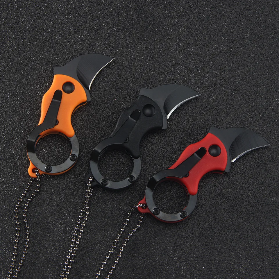 Folding knife Keychain Cs Go Karambit Pocket Knife Outdoor Survival Tactical Camping Hunting Knives EDC Self-defense Tool