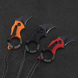 CS Go Karambit Pocket Keychain سكين البقاء على قيد الحياة في الهواء الطلق ، سكاكين التخييم والصيد التكتيكية ، أداة الدفاع عن النفس EDC أفضل 12 سكاكين تمرين كارامبيت مبيعا - رقم 7