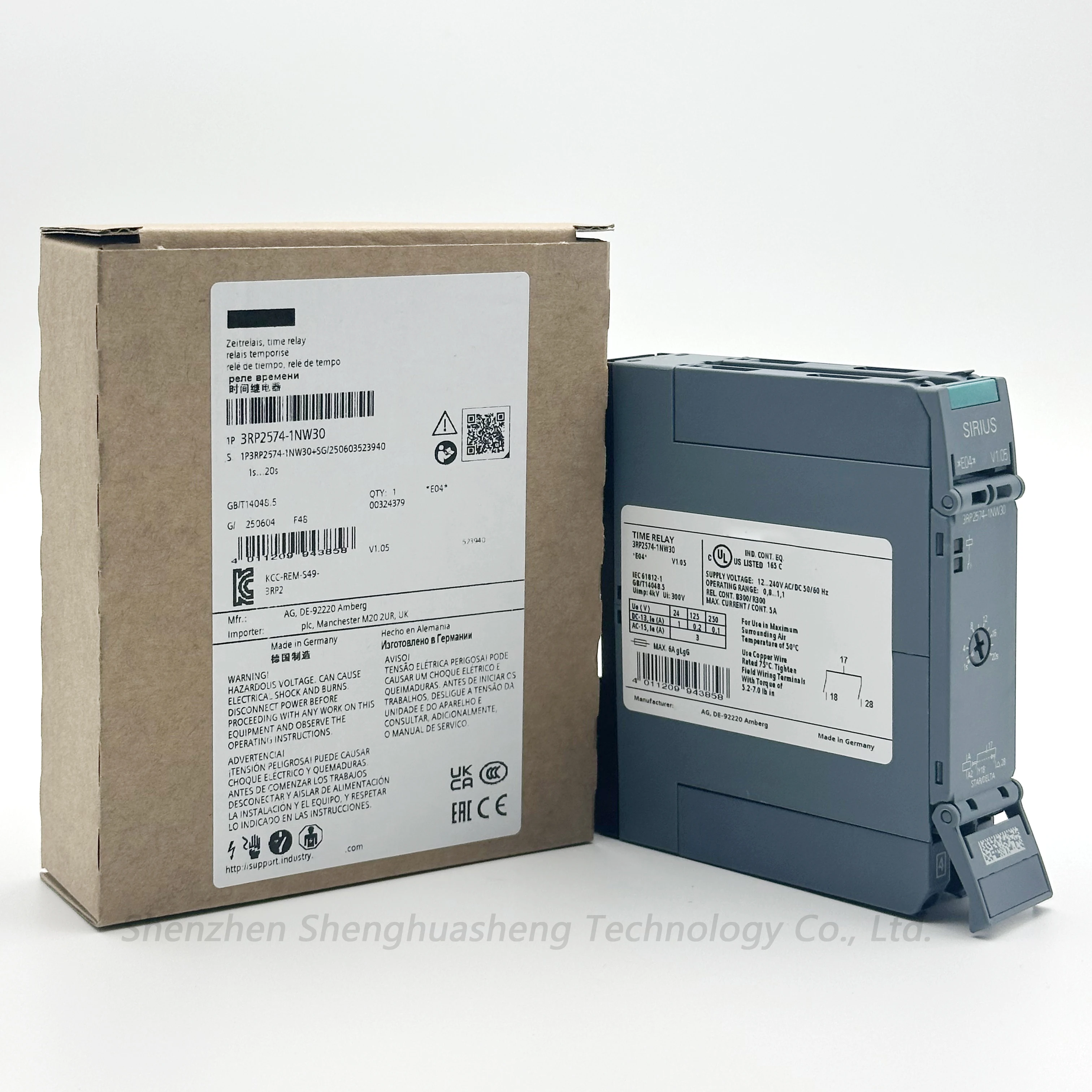 

Совершенно новое и оригинальное электронное реле времени 3RP2 574-1NW30 3RP2574-1NW30 для программируемого контроллера ПЛК