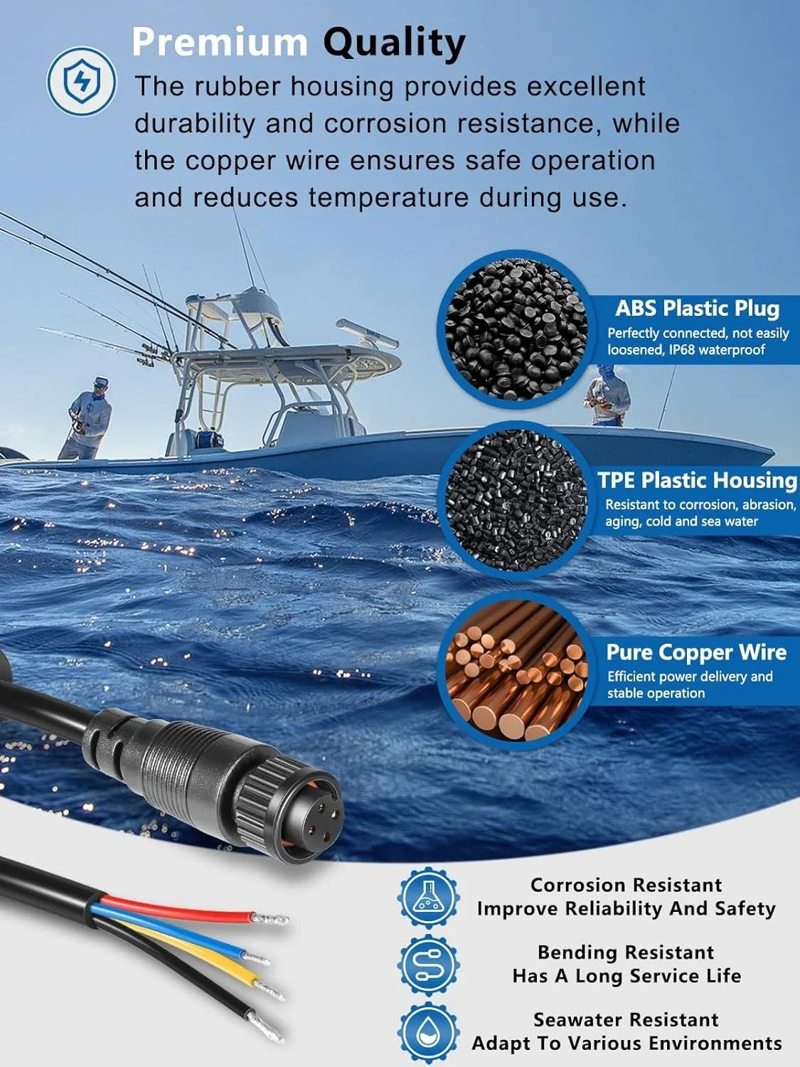 

Кабель питания 000-00128-001, устойчивый к коррозии, для Simrad NSS Evo3, надежный разъем питания для внешних сигнализаций, морской применения